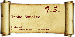 Trnka Sarolta névjegykártya